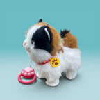 Interactive plush puppy and cat