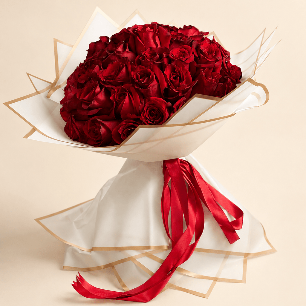 50 red roses - Tagerelsa3ada