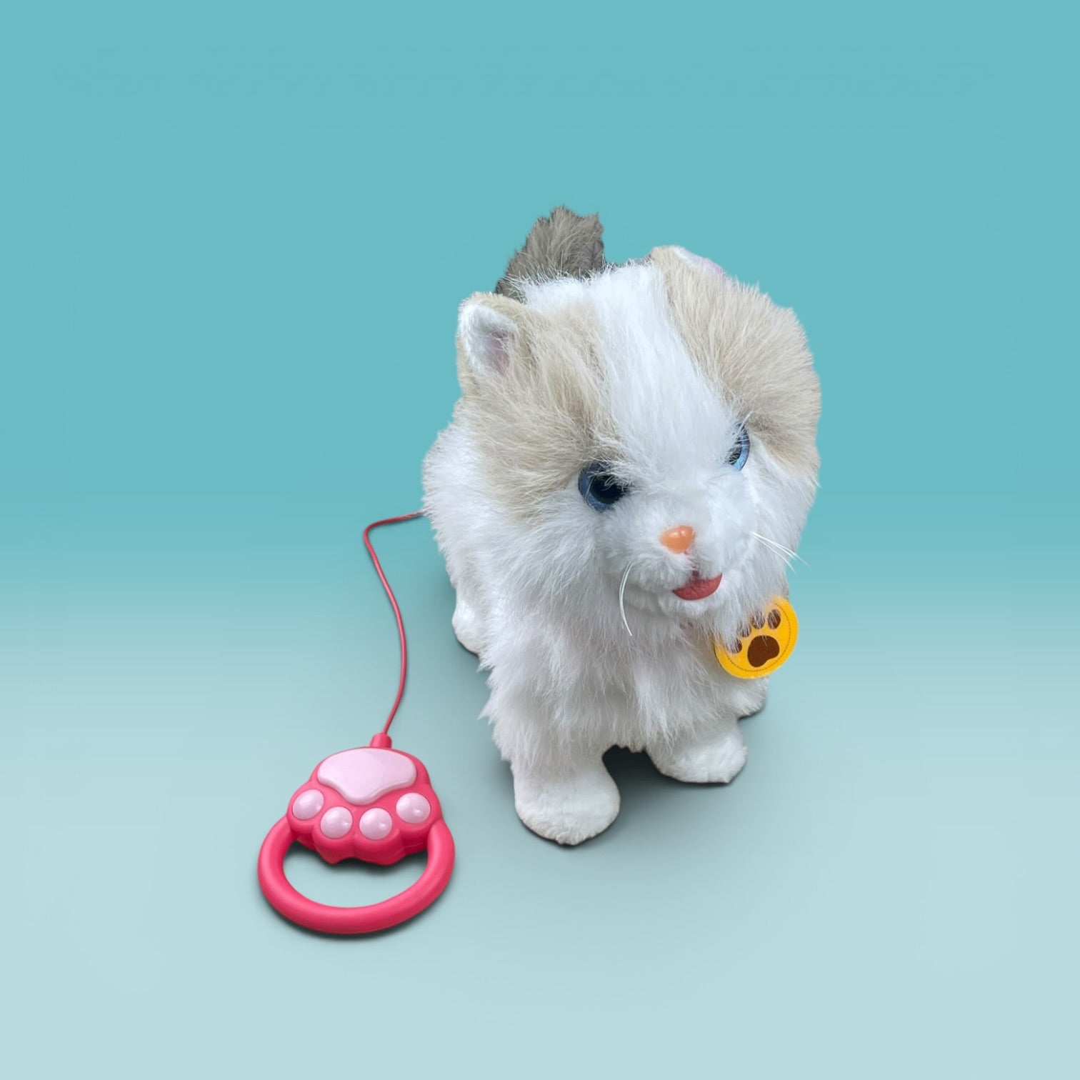 Interactive plush puppy and cat