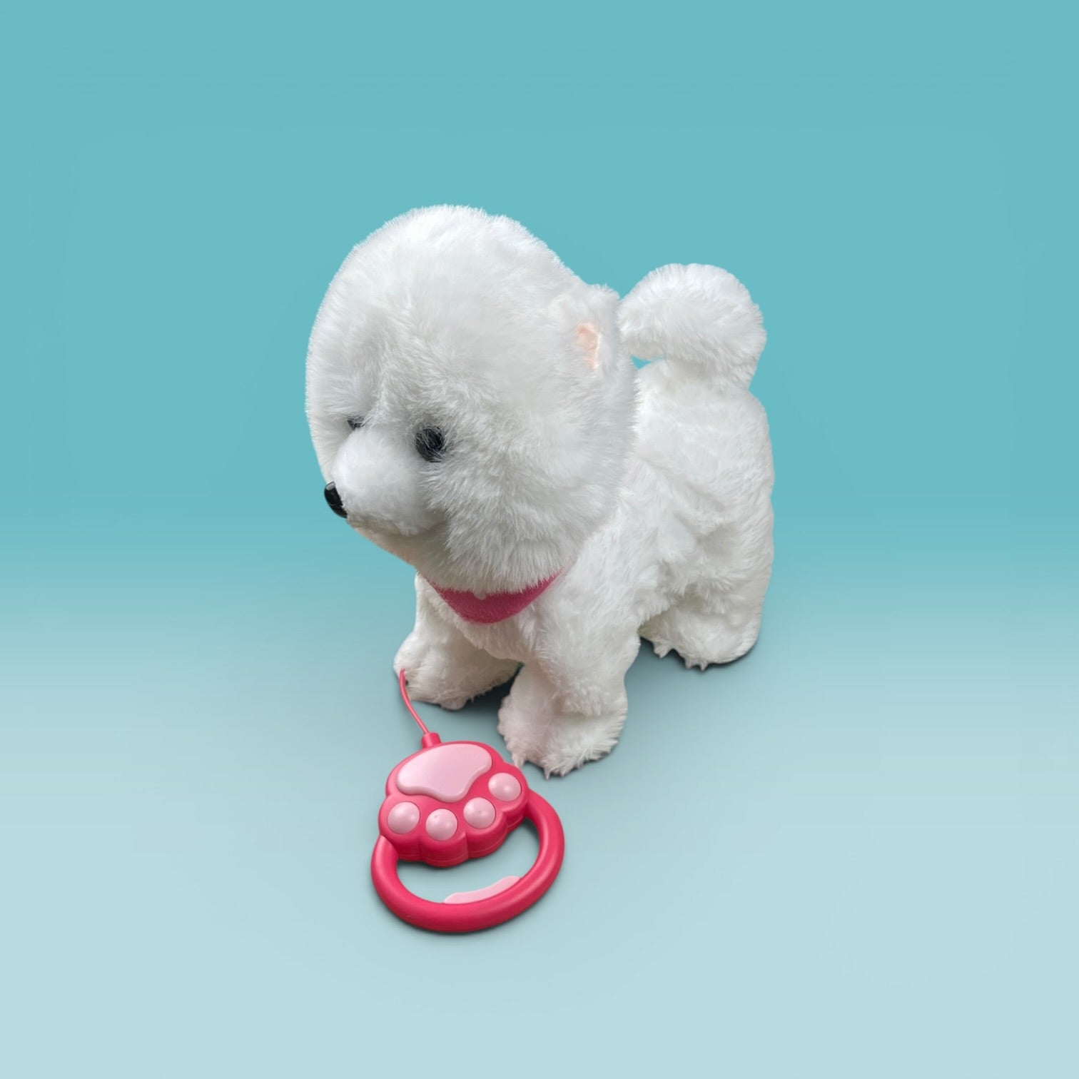 Interactive plush puppy and cat