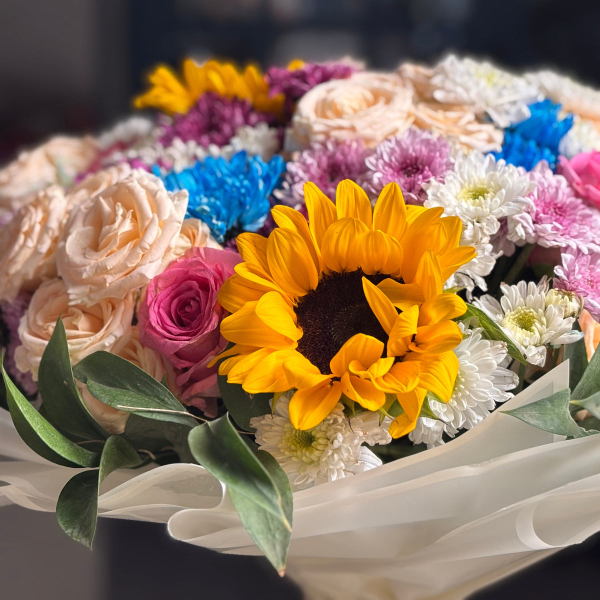 Colourful sunshine bouquet