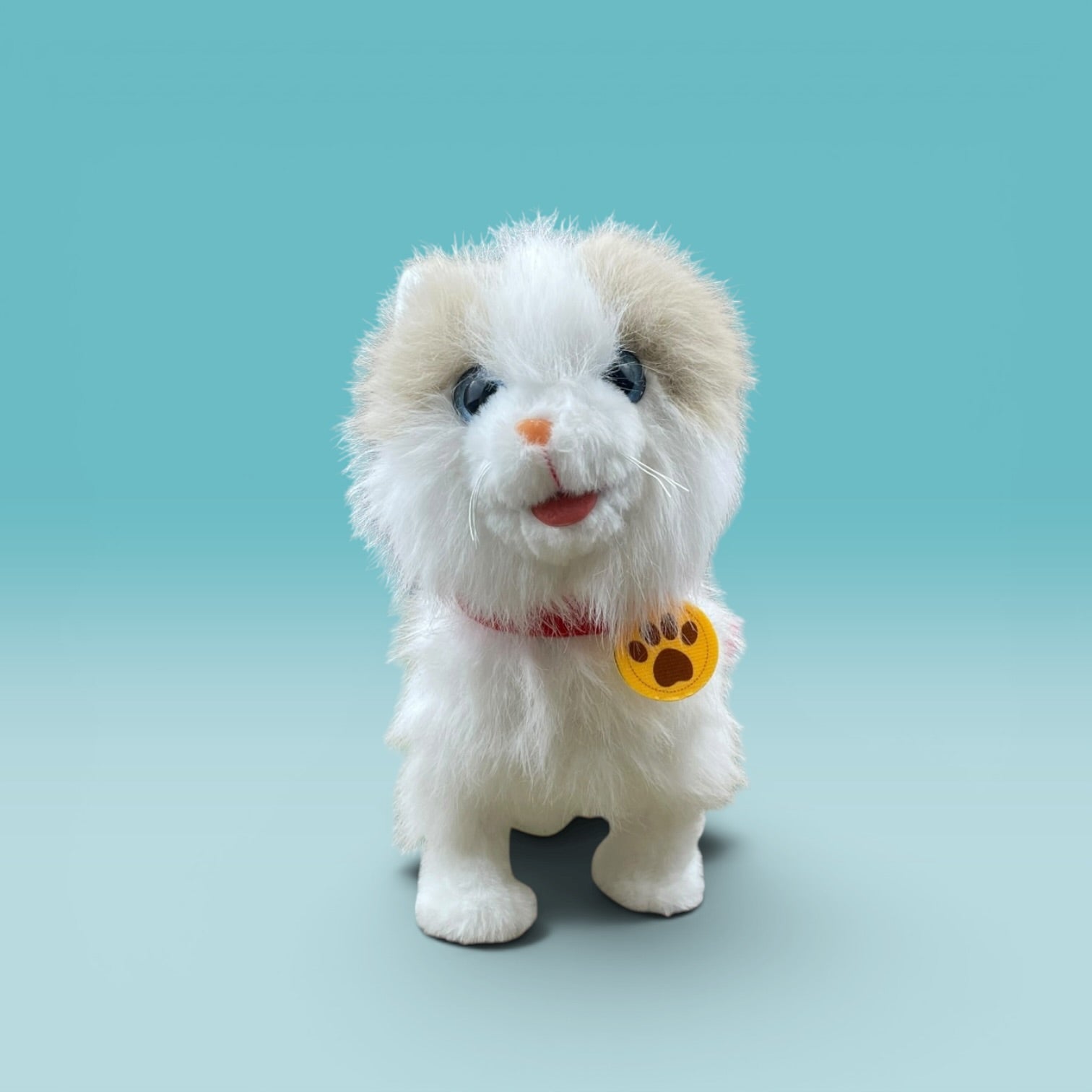 Interactive plush puppy and cat