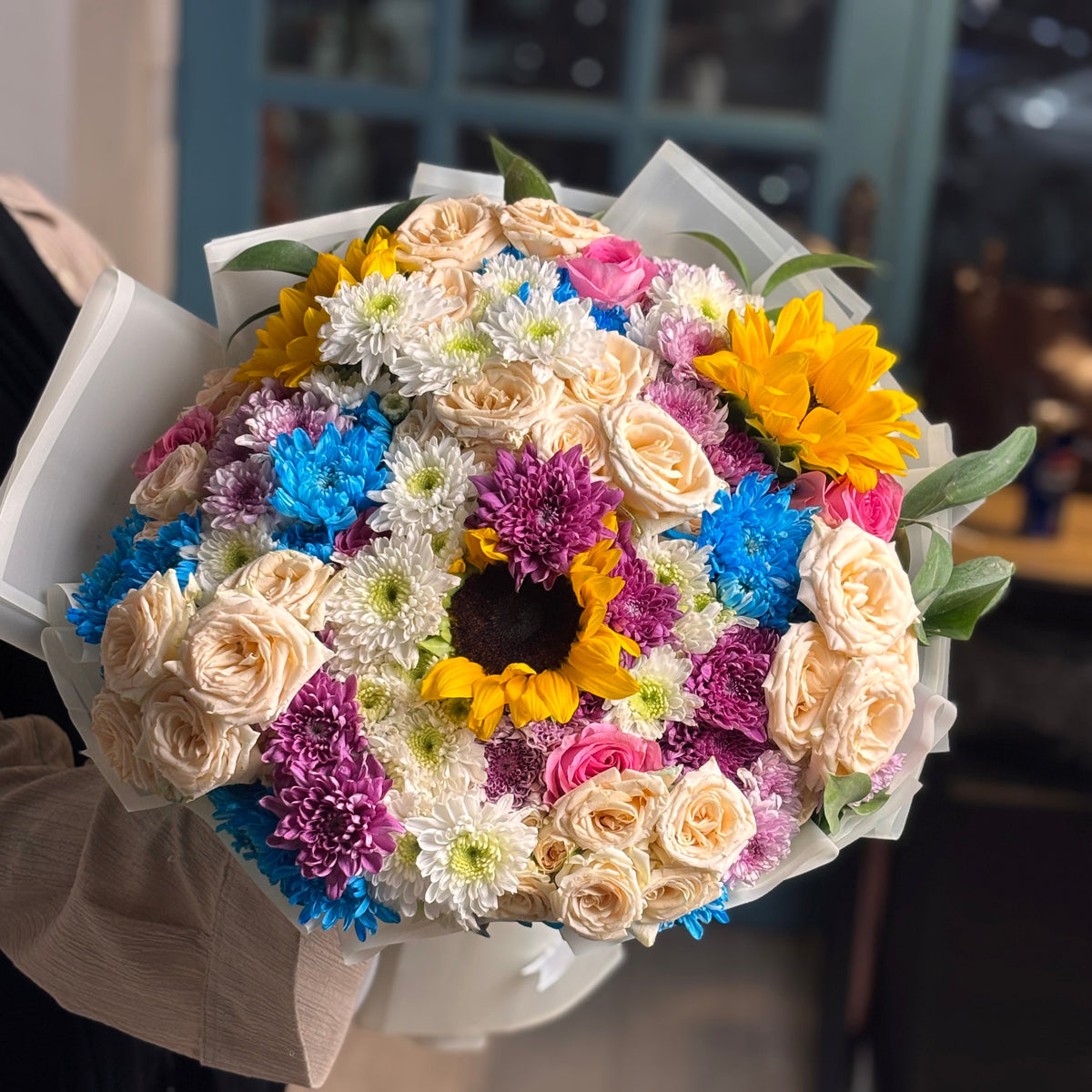 Colourful sunshine bouquet