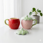 Strawberry mug with silicon cover