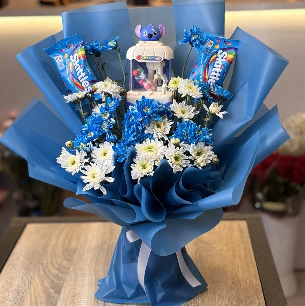 Blue treats bouquet