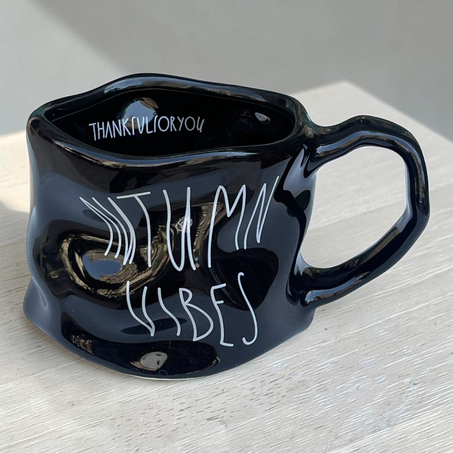 wrinkled mug