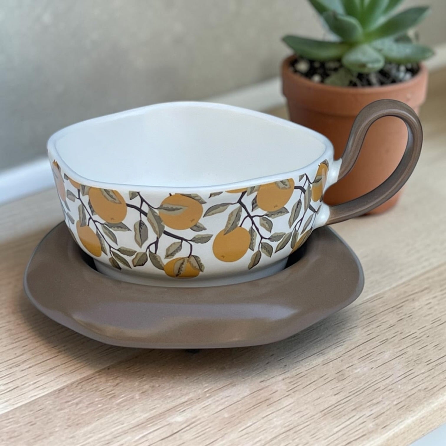 Japanese floral mug