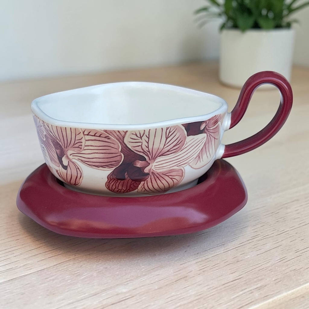 Japanese floral mug