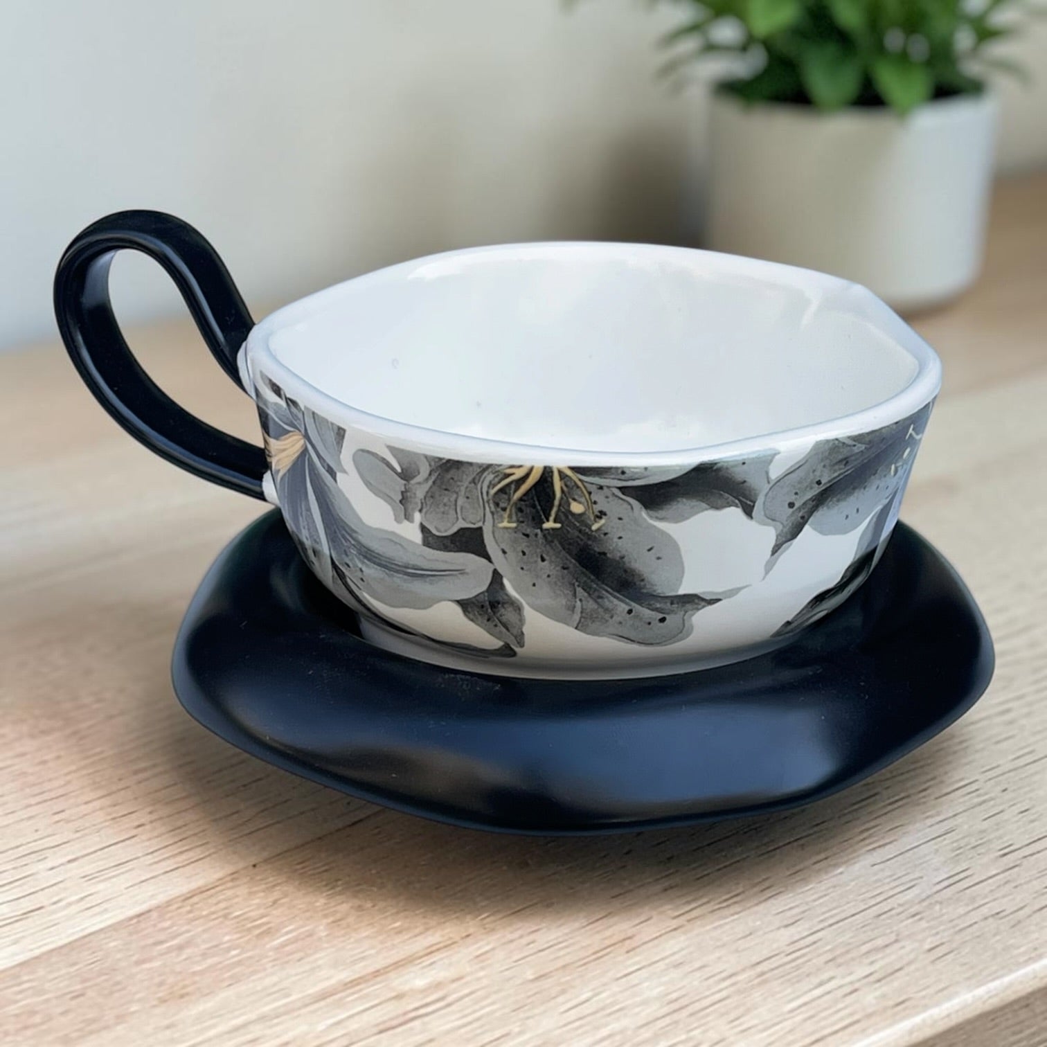 Japanese floral mug