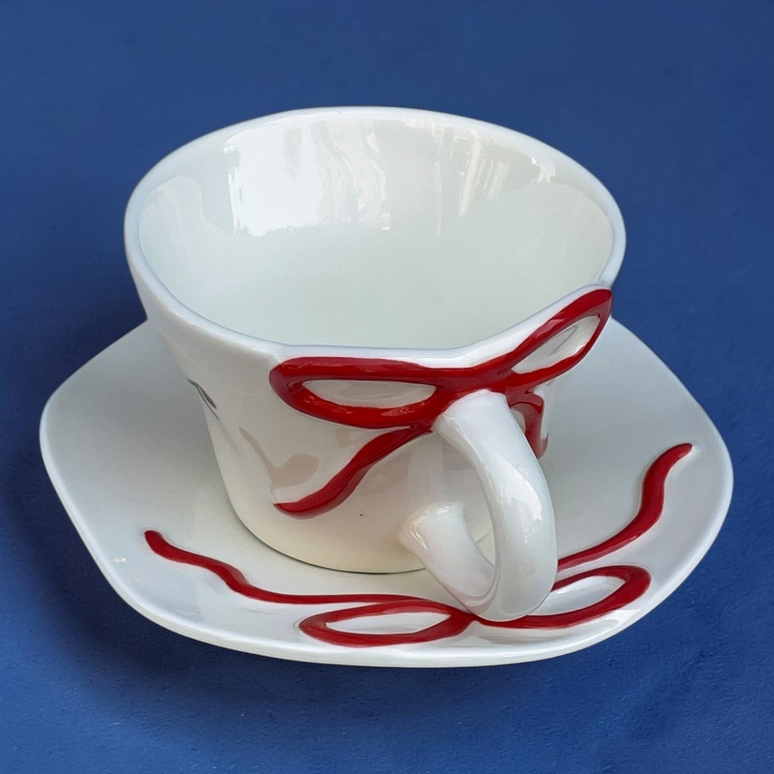 Ribbon mug with plate
