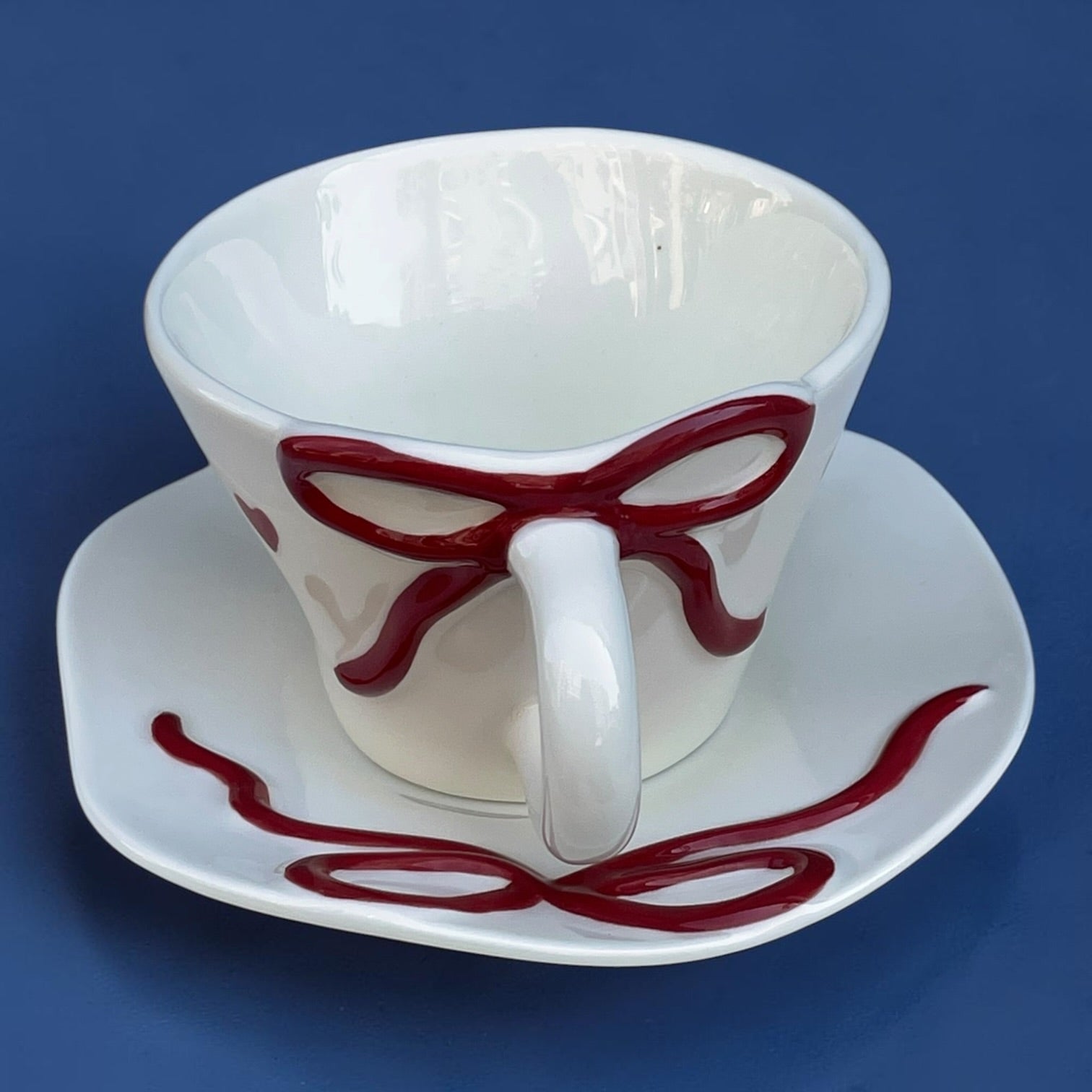 Ribbon mug with plate