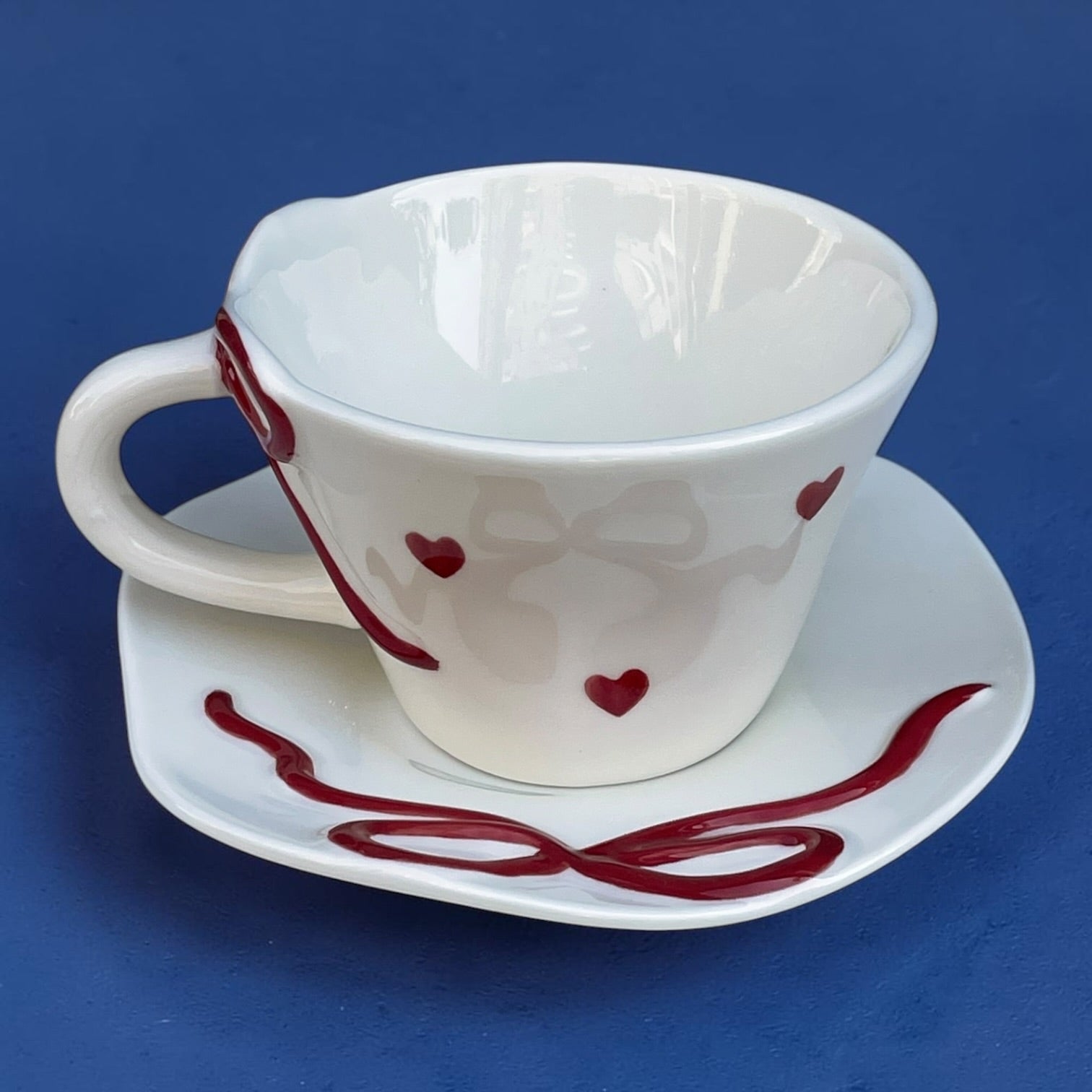 Ribbon mug with plate