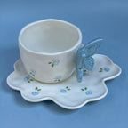 butterfly mug with plate