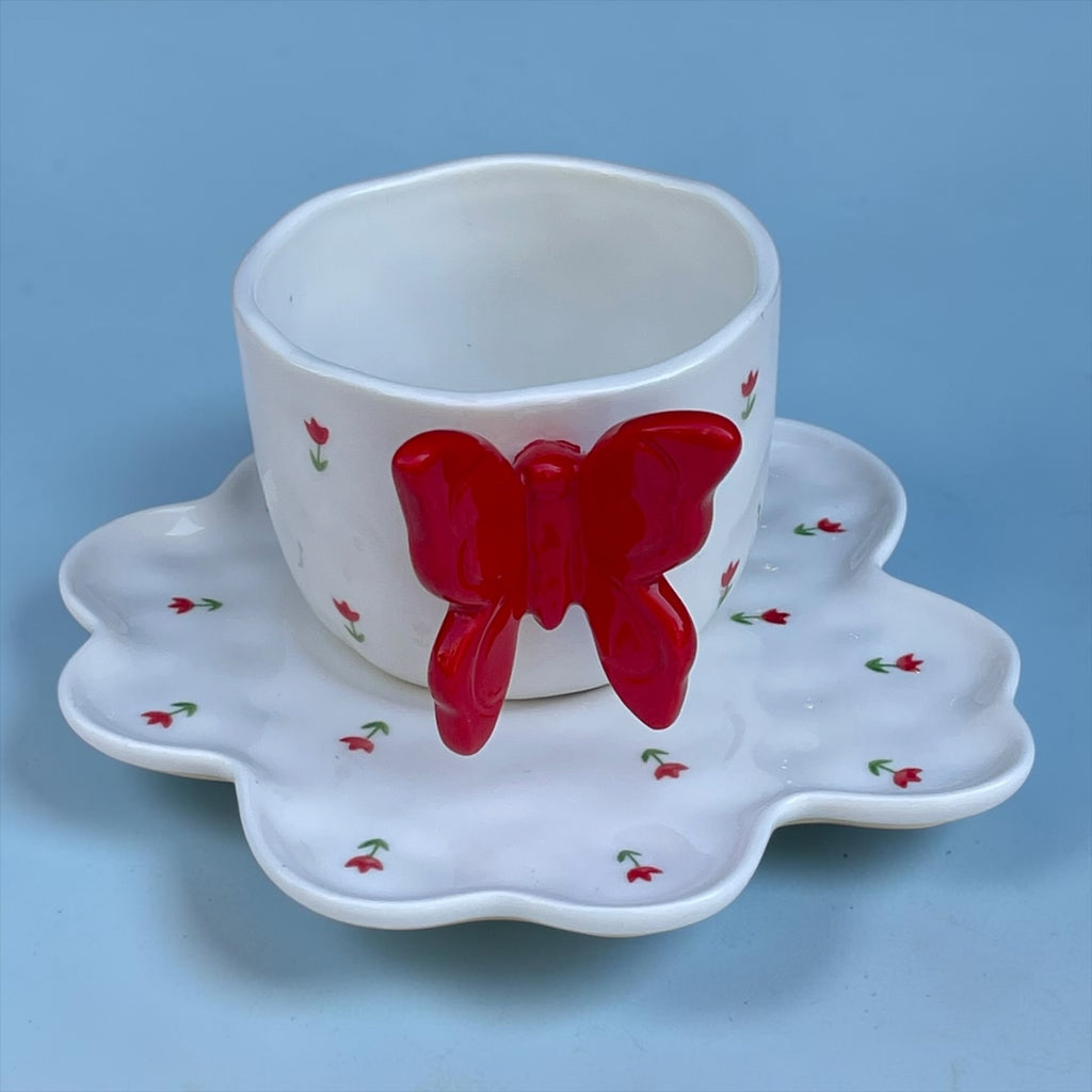 butterfly mug with plate