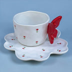 butterfly mug with plate