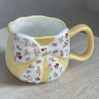 floral ribbon mug