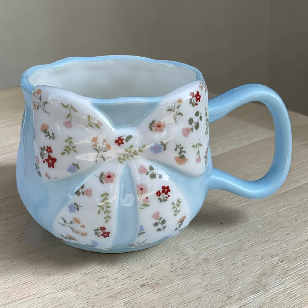 floral ribbon mug