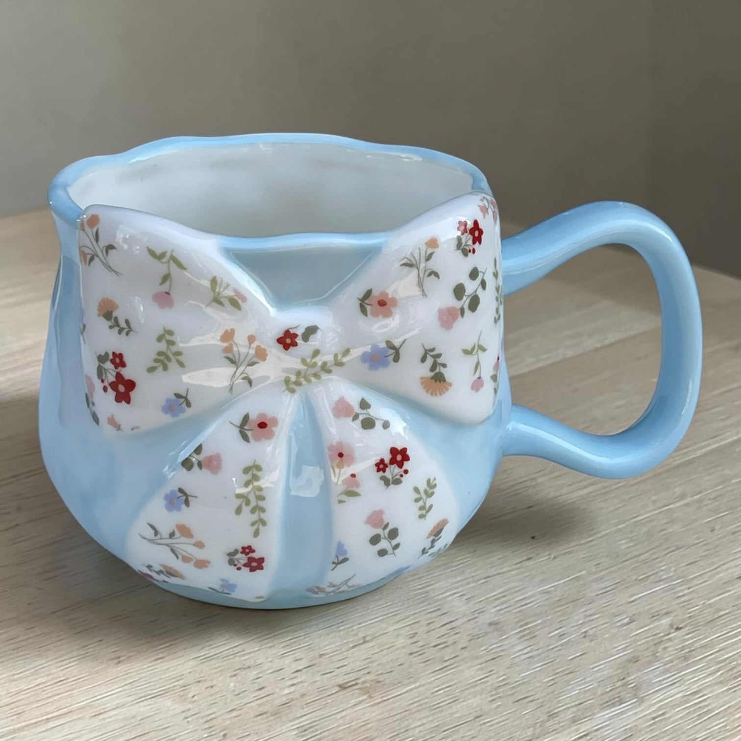 floral ribbon mug