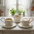 Mug with floral plate