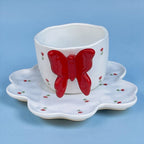 butterfly mug with plate