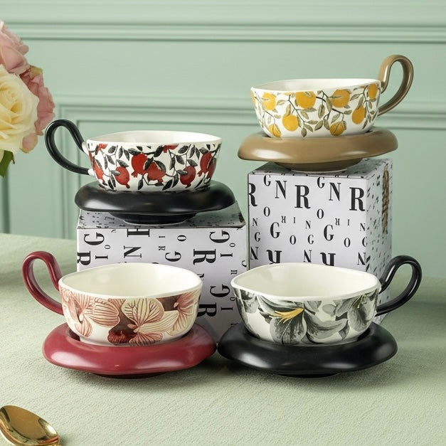 Japanese floral mug