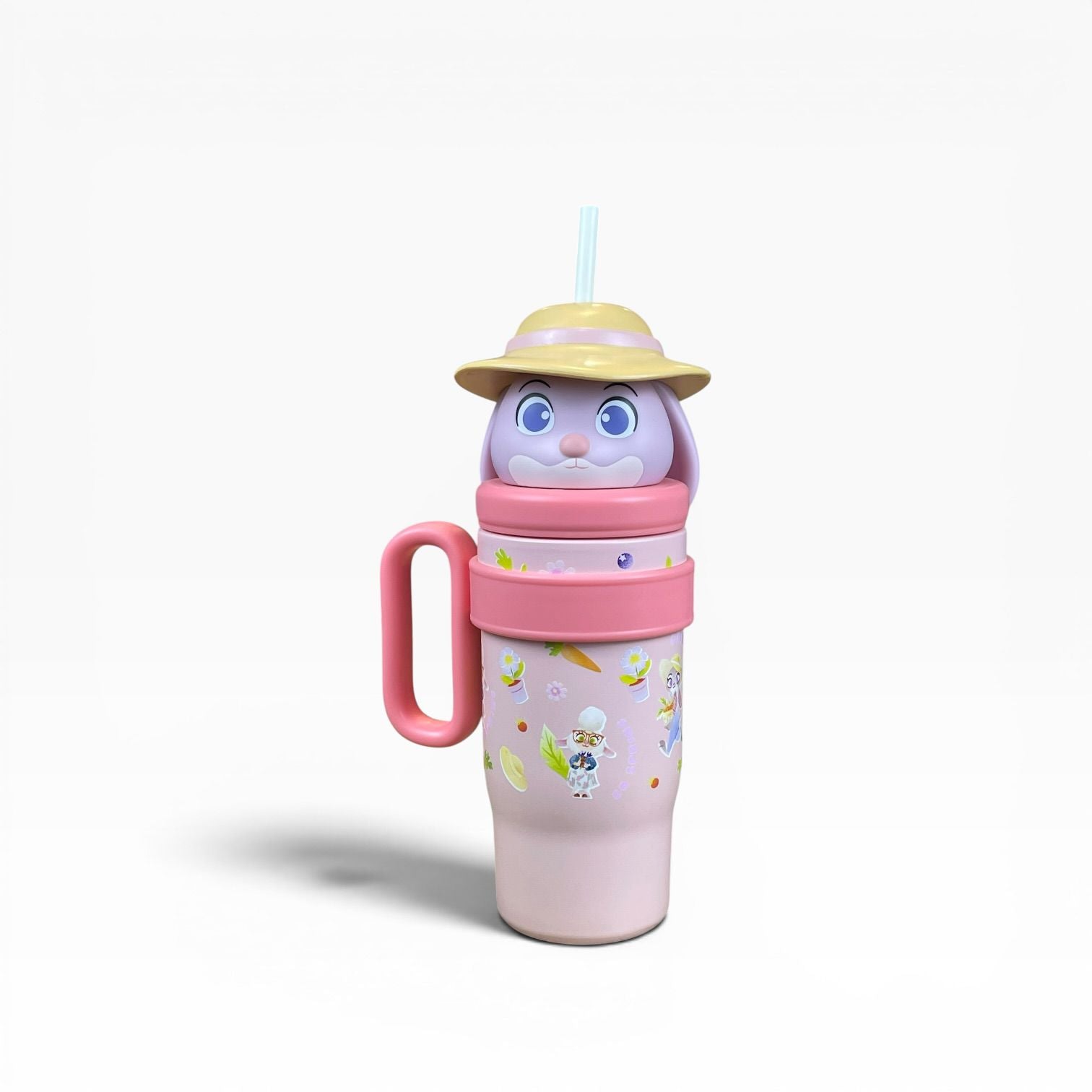 Cartoon Character Tumbler With Straw