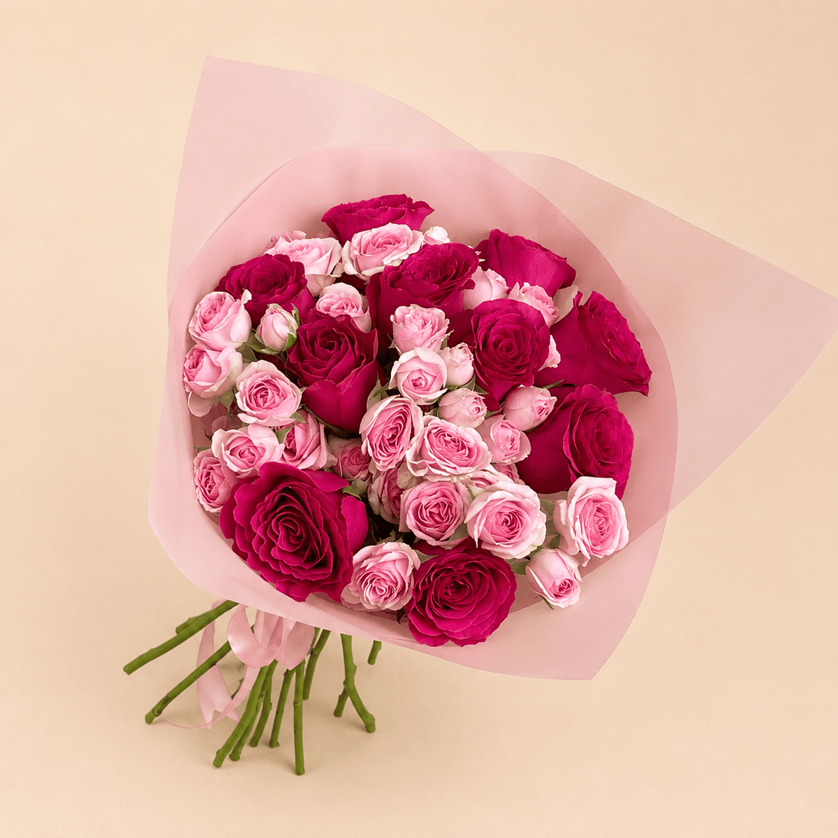 Pink & fuchsia roses - Tagerelsa3ada