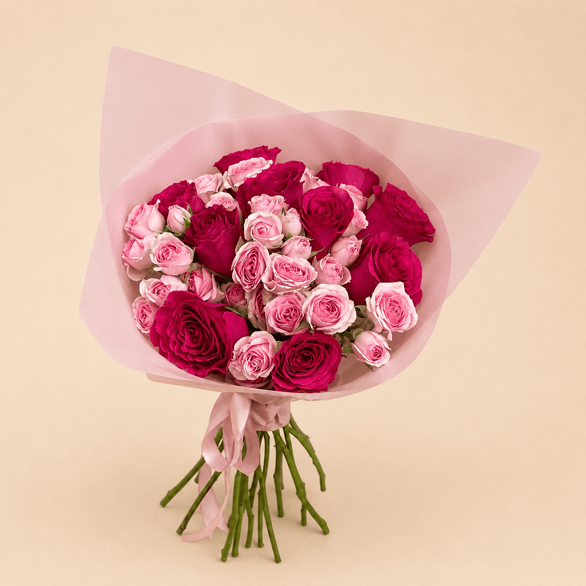 Pink & fuchsia roses - Tagerelsa3ada
