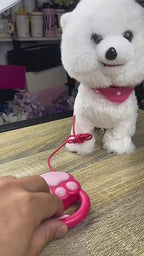 Interactive plush puppy and cat