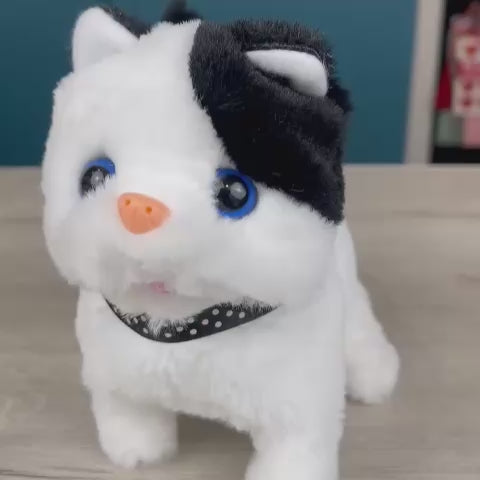Interactive plush cat toy