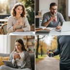 Tagerelsa3ada reusable glass tumbler with straw, perfect for iced coffee, smoothies, or water. Versatile for home, work, or outdoor use.